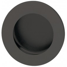 Ручка врезная круглая, цвет черный графит  D60мм.