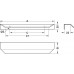 Мебельная ручка анодированный латунь 350х256 мм