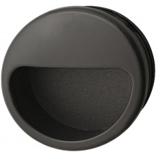 Мебельная  ручка врезная, цвет черный,  55 мм, пластмасса