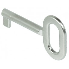 Декоративный ключ с бородкой, никель матовый 38 мм