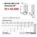 Навес для стекла Меtalla Mini A 95 внешний(уп.250 шт) 311.46.540