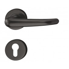 Комплект нажимных дверных ручек PZ, LDH2176, нержавеющая сталь, цвета черный графит 38-55 мм