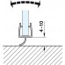 Уплотнитель  для стеклянной двери . для душевых кабин, зона прилегания к полу, 8-10 мм 2,5