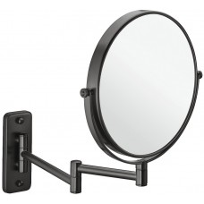 Косметическое зеркало с 3-х кратным увеличением, нержавеющая сталь/латунь (черный графит)