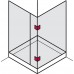 Держатель стекла для соединения двух стекол 8-12 мм 90° латунь графитовый -черный 