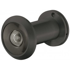 Дверной глазок, черный графит, диаметр сверления 16 мм,толщина двери 35-55 мм, угол обзора 200