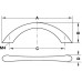Мебельная ручка, скоба  113/96х24 мм хром мат.