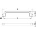 Мебельная ручка цинковое литьё 148х128х30 мм цвет античная латунь  