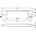 Мебельная ручка цинковое литьё 180х160х128х26 мм цвет никель матовый