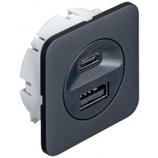 Врезная USB-розетка Häfele Loox5 (артикул 833.73.809), чёрный